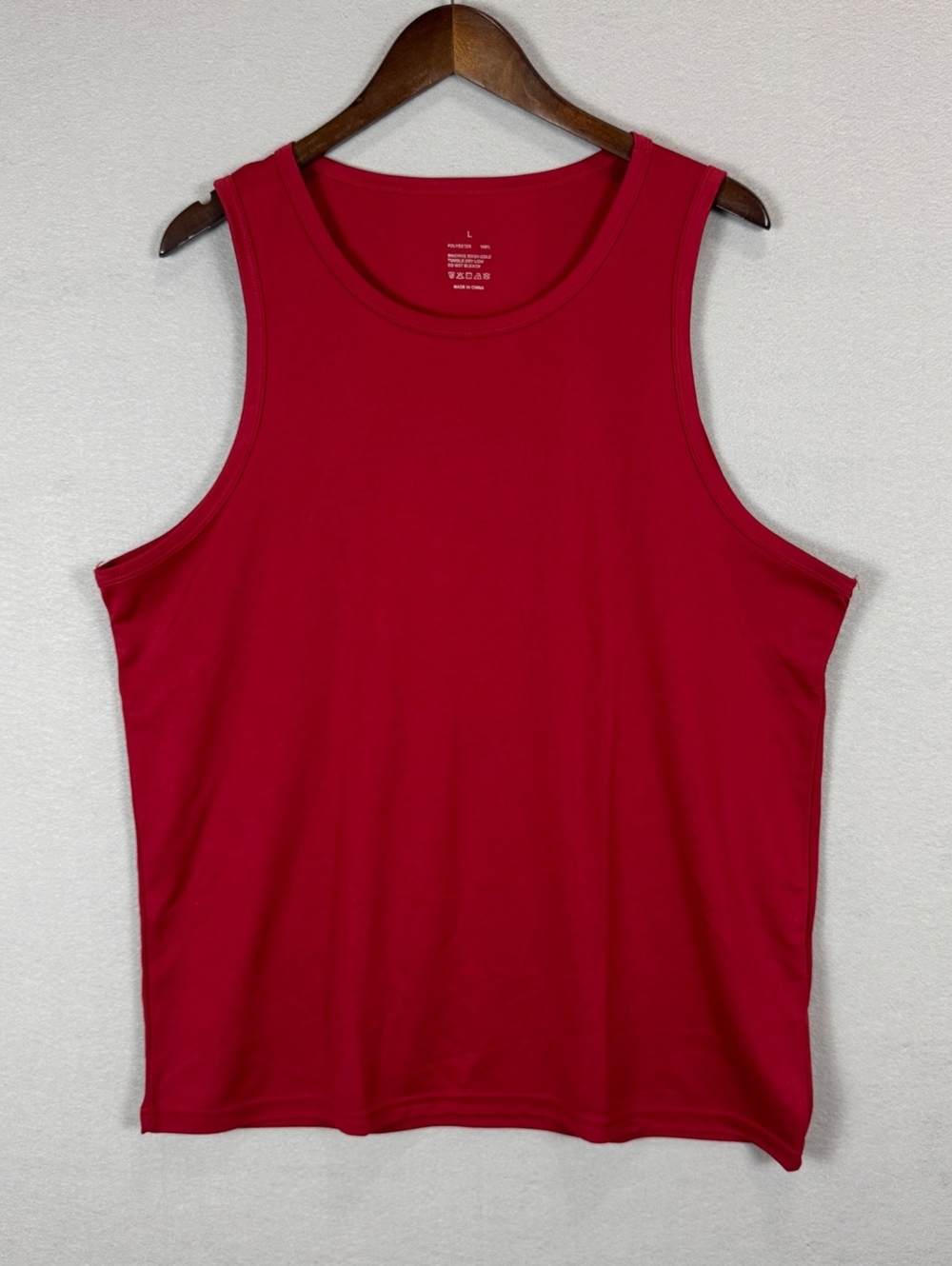 Red Women's L Tank Top Sleeveless Athletic Fit